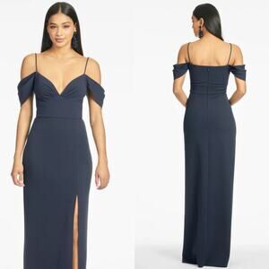 NWT Sachin + Babi Brittany Gown navy  blue Size 16W Party gala chic formal dress